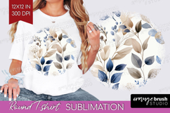 Wildflowers Round Tshirt Background - Summer Floral PNG Product Image 1