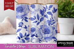 Wildflowers Tumbler Wrap - Summer Floral Tumbler PNG Product Image 1