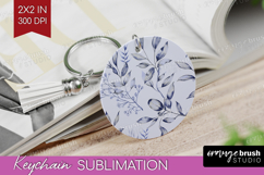 Wildflowers Keychain PNG - Summer Floral Keychain Product Image 1