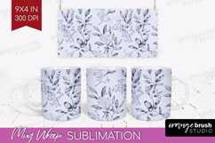 Wildflowers Mug Wrap - Summer Floral Mug PNG Sublimation Product Image 1
