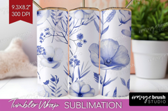 Wildflowers Tumbler Wrap - Summer Floral Tumbler PNG Product Image 1