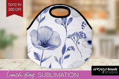 Wildflowers Lunch Bag - Summer Floral Lunch Bug PNG Product Image 1