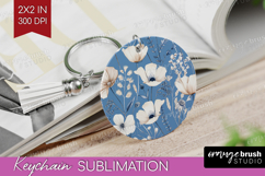 Wildflowers Keychain PNG - Summer Floral Keychain Product Image 1