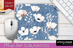 Wildflowers Mouse Pad Sublimation - Summer Floral Mousepad Product Image 1