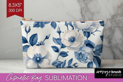 Wildflowers Cosmetic Bag - Summer Floral Makeup Bag PNG Product Image 1