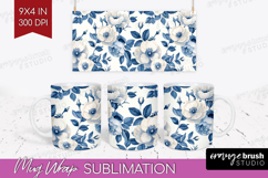 Wildflowers Mug Wrap - Summer Floral Mug PNG Sublimation Product Image 1