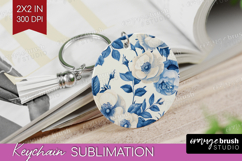 Wildflowers Keychain PNG - Summer Floral Keychain Product Image 1
