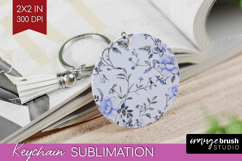 Wildflowers Keychain PNG - Summer Floral Keychain Product Image 1