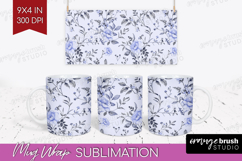 Wildflowers Mug Wrap - Summer Floral Mug PNG Sublimation Product Image 1
