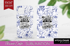 Mothers Day Quote Phone Case PNG - Blue Flowers Case PNG Product Image 1