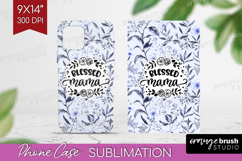 Mothers Day Quote Phone Case PNG - Blue Flowers Case PNG Product Image 1