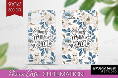 Mothers Day Quote Phone Case PNG - Blue Flowers Case PNG Product Image 1