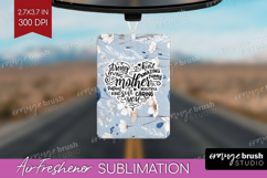 Mothers Day Quote Air Freshener PNG - Blue Flowers PNG Product Image 1