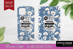 Mothers Day Quote Phone Case PNG - Blue Flowers Case PNG Product Image 1