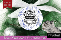 Mothers Day Quote Ornament PNG - Blue Flowers PNG Product Image 1