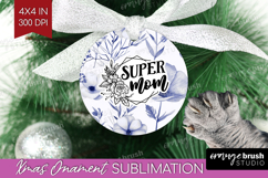 Mothers Day Quote Ornament PNG - Blue Flowers PNG Product Image 1