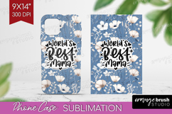 Mothers Day Quote Phone Case PNG - Blue Flowers Case PNG Product Image 1