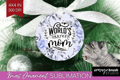 Mothers Day Quote Ornament PNG - Blue Flowers PNG Product Image 1