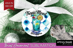 Blue Lagoon Cocktail Ornament PNG Summer Drink PNG Product Image 1