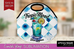 Blue Lagoon Cocktail Lunch Bag Summer Drink Lunch Bug PNG Product Image 1