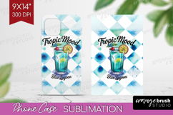 Blue Lagoon Cocktail Phone Case PNG Summer Drink Case PNG Product Image 1