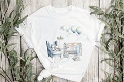 Blue Pastel Nursery Sublimation Clipart Product Image 2