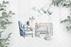 Blue Pastel Nursery Sublimation Clipart Product Image 1