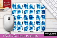 Blue Tie Dye Mouse Pad Sublimation - Shibori Mousepad PNG Product Image 1