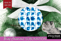 Blue Tie Dye Ornament PNG - Shibori PNG Sublimation Product Image 1