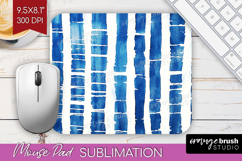 Blue Tie Dye Mouse Pad Sublimation - Shibori Mousepad PNG Product Image 1
