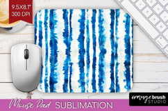 Blue Tie Dye Mouse Pad Sublimation - Shibori Mousepad PNG Product Image 1