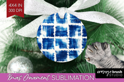 Blue Tie Dye Ornament PNG - Shibori PNG Sublimation Product Image 1