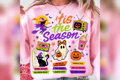 Tis The Season Halloween PNG, Retro Spooky Ghost Witch Pumpk Product Image 2