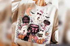 Stay Spooky Ghost PNG, Pink Coquette Halloween Design Product Image 2