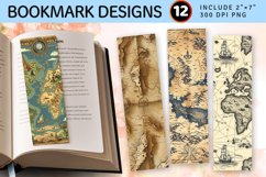World Fantasy Maps Printable PNG Bookmark Sublimation Design Product Image 1