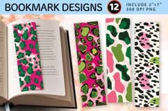 Pink &amp; green Leopard Skin Christmas PNG Bookmark Sublimation Product Image 1