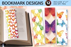 Rainbow Butterfly PNG Bookmark Sublimation Designs Product Image 1