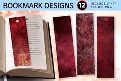 Luxury Maroon PNG Bookmark Sublimation Design Product Image 1