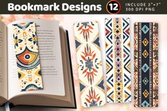 Tribal Bohemian PNG Bookmark Sublimation Designs Product Image 1