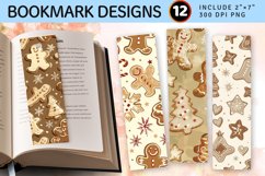 Retro Gingerbread Christmas PNG Bookmark Sublimation Design Product Image 1