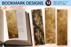 Luxury Antique Gold PNG Bookmark Sublimation Design Product Image 1