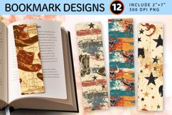 Cowboy Fabric Rustic PNG Bookmark Sublimation Designs Product Image 1