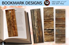 Wood Grain PNG Bookmark Sublimation Design Product Image 1