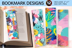 Bright Summer Memphis PNG Bookmark Sublimation Designs Product Image 1