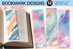 Pastel Acrylic Paint PNG Bookmark Sublimation Designs Product Image 1