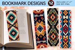 Knitted Aztec Fabric PNG Bookmark Sublimation Designs Product Image 1