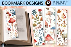 Watercolor Enchanted Woodland PNG Bookmark Sublimation Desig Product Image 1