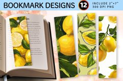 Lemons PNG Bookmark Sublimation Design Product Image 1