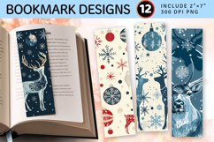 Winter Christmas PNG Bookmark Sublimation Design Product Image 1
