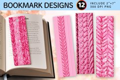 Pink Knitted PNG Bookmark Sublimation Designs Product Image 1